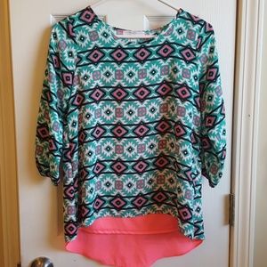 Girls 3/4 sleeve top